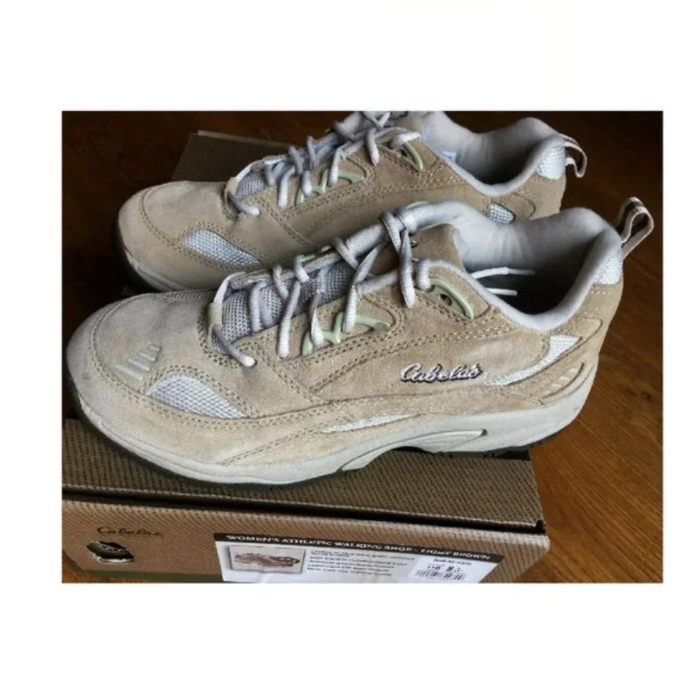 Athletic Walking Shoe Sneaker Light Brown Tan Cabela's Women's 11 B NEW